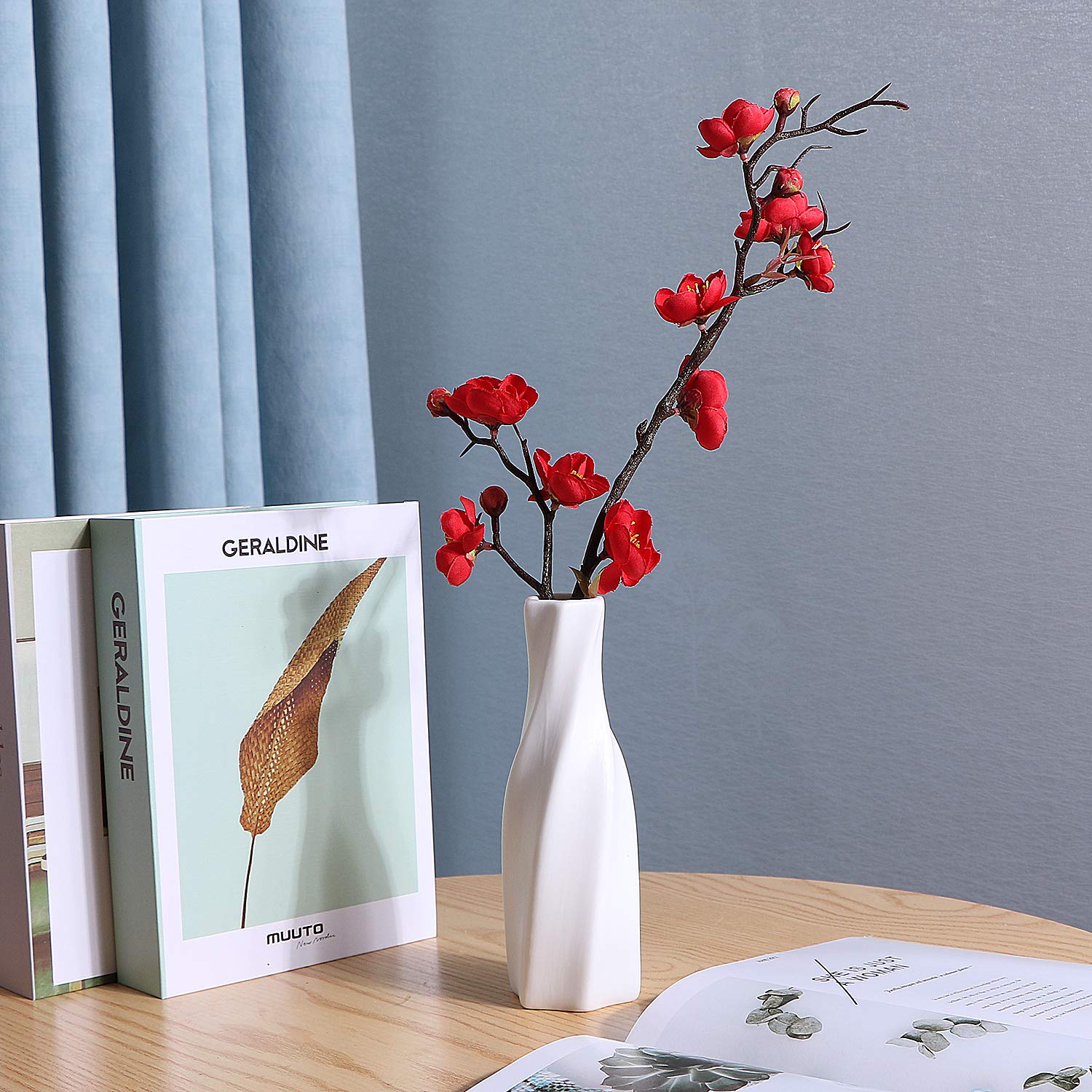 Amazon.co.jp: SANFERGE ホワイトセラミック花瓶 7インチ 花瓶 3個